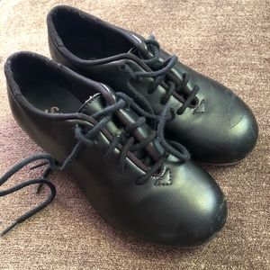 So Danca black leather tap shoes size kids 9.5